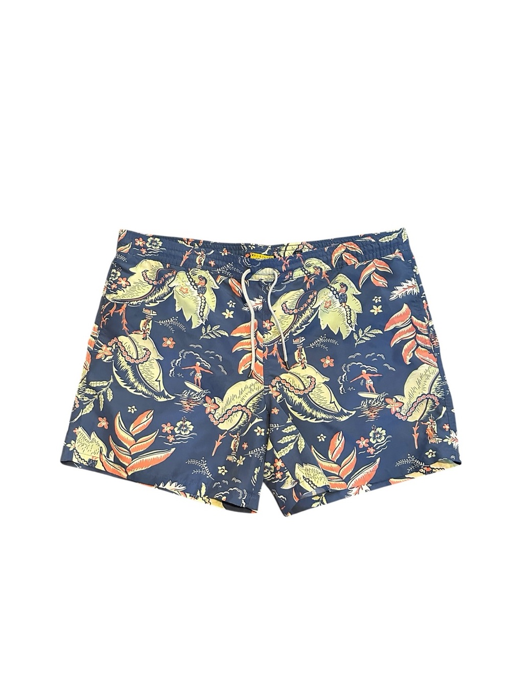 Polo Ralph Lauren XXL Traveler Hawaiian Drawstring Swim Trunks Mens Mesh Lined